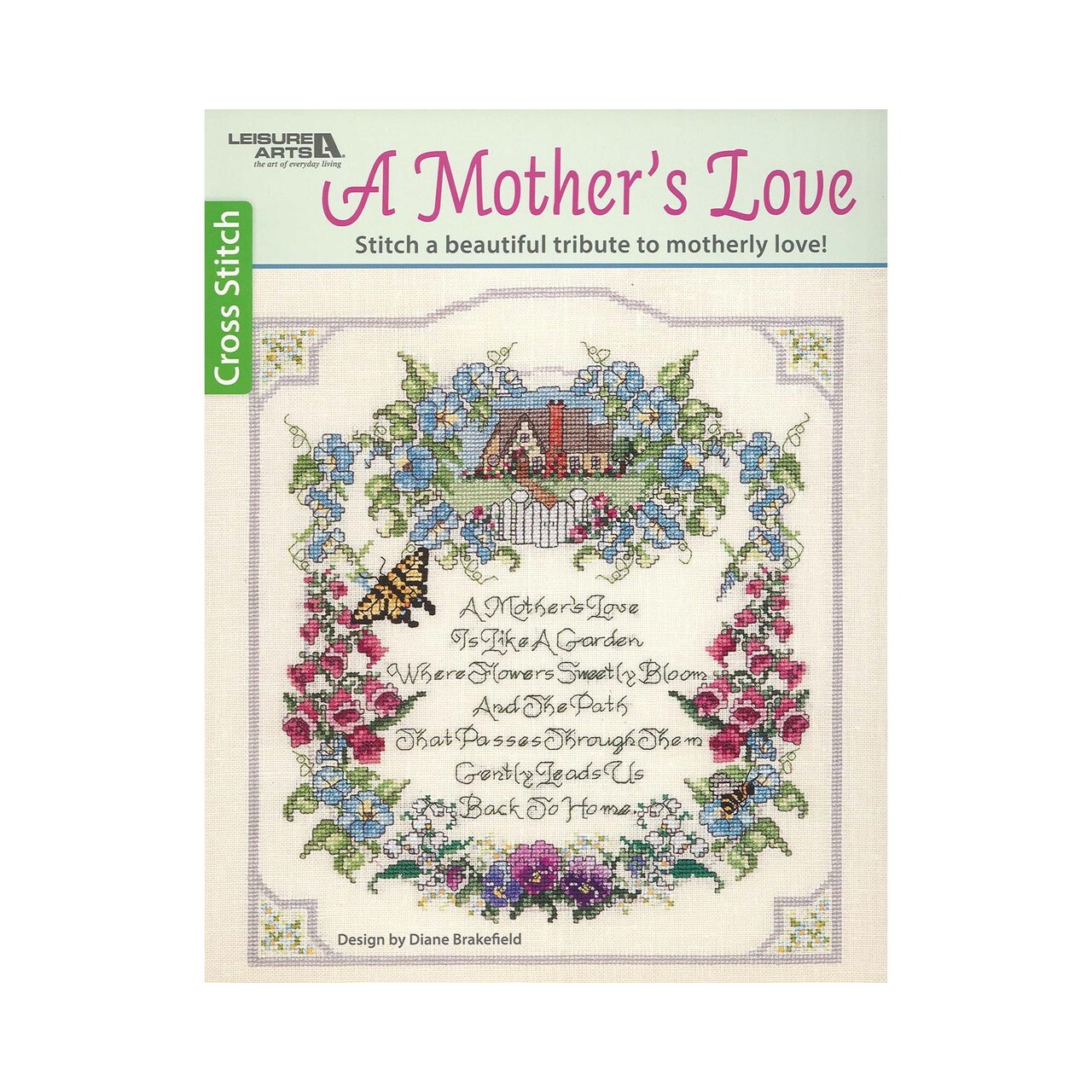 Leisure Arts A Mother's Love Cross Stitch Book – Counted Cross Stitch Pattern Books and Designs for Home Decor and DIY Craft Projects